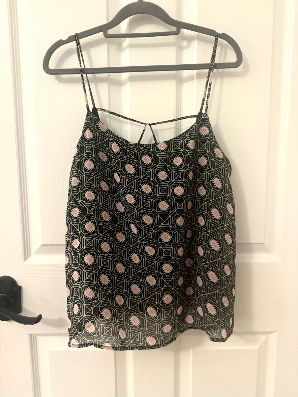 Sans Souci Floral Print Spaghetti Strap Cami Blouse L